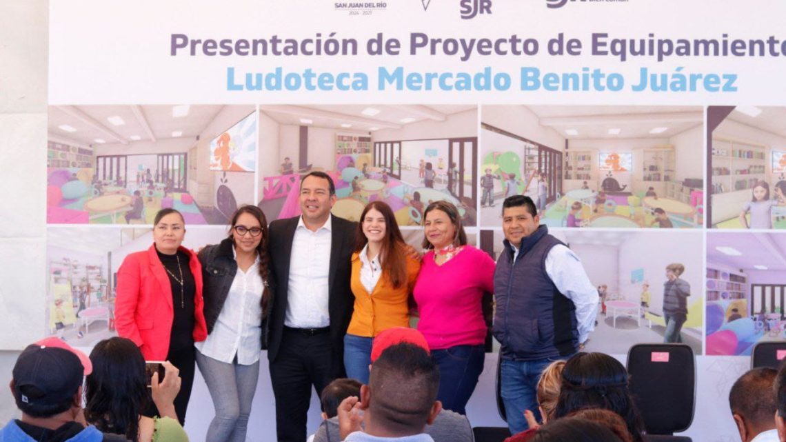 Gina Sánchez y Roberto Cabrera presentan el Proyecto de Equipamiento de la Ludoteca del Mercado Juárez